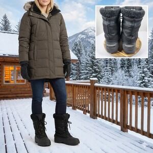 Sorel Cumberland Women 9 Black Winter Snow Boots Insulated NL1100-010 Waterproof